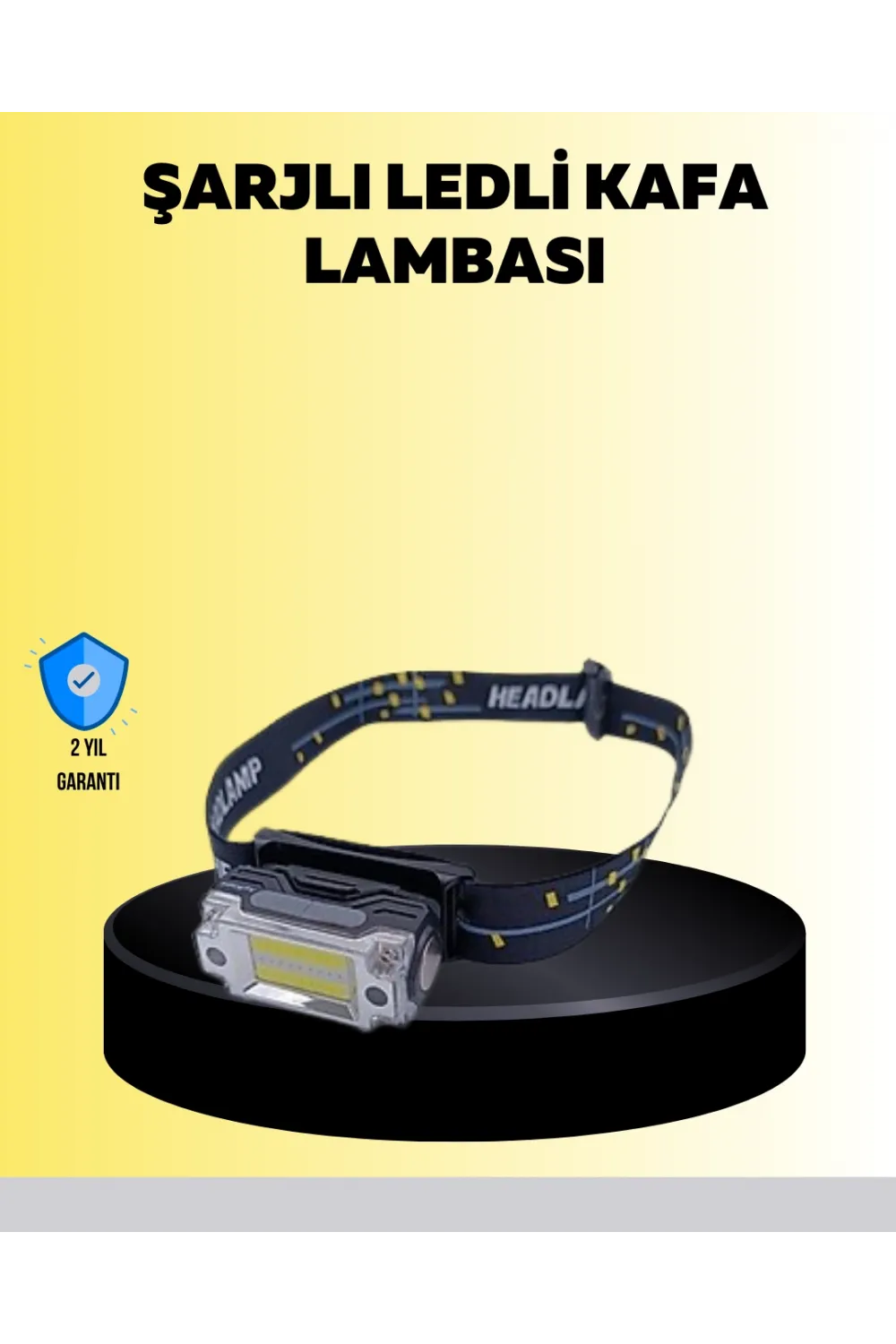 Kafa Lambası Led Fener Pratik Taşınabilir Ayarlanabilir Usb Şarjlı