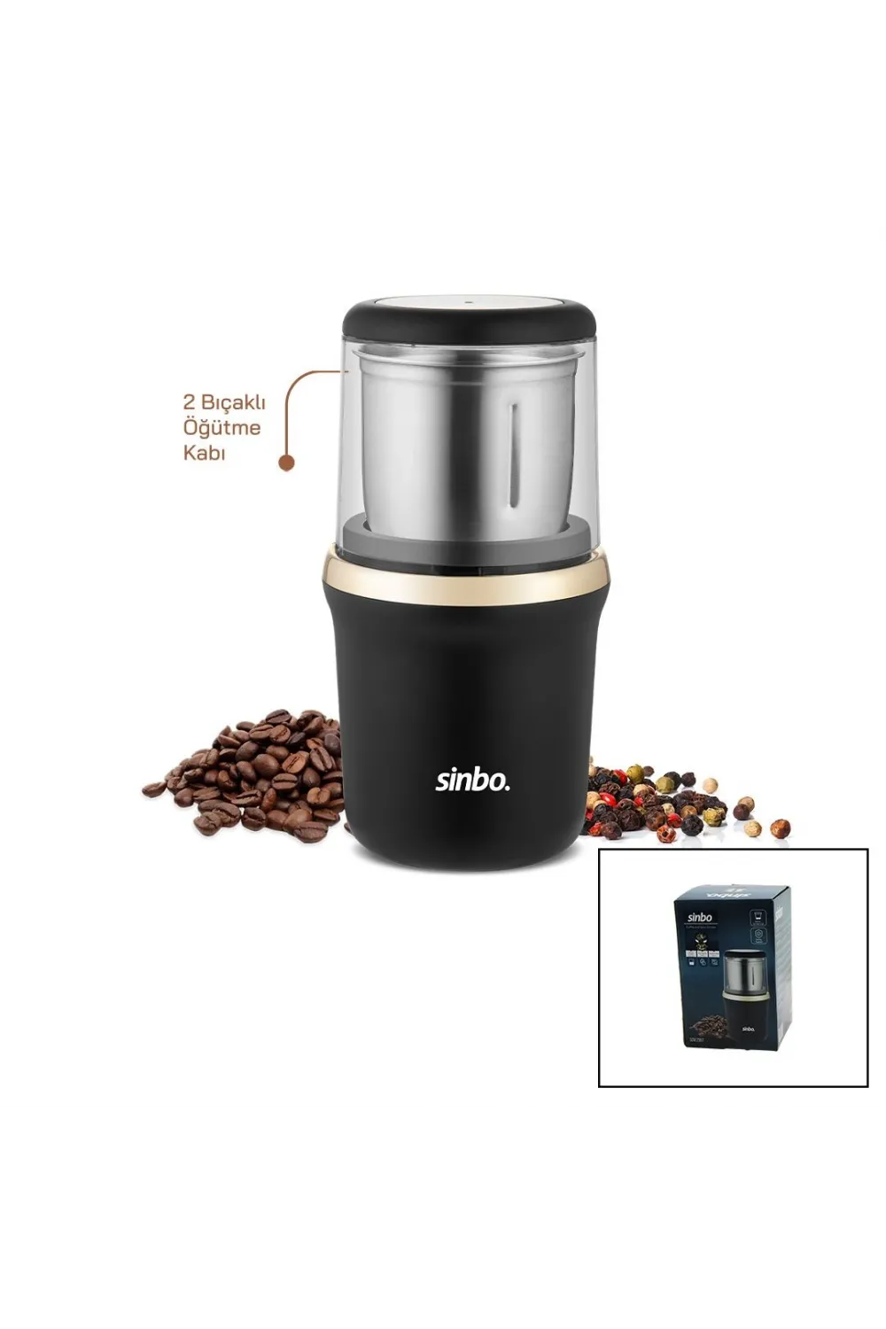 Kahve & Baharat Öğütücü 200W (Çelik Bıçak, 100 g)