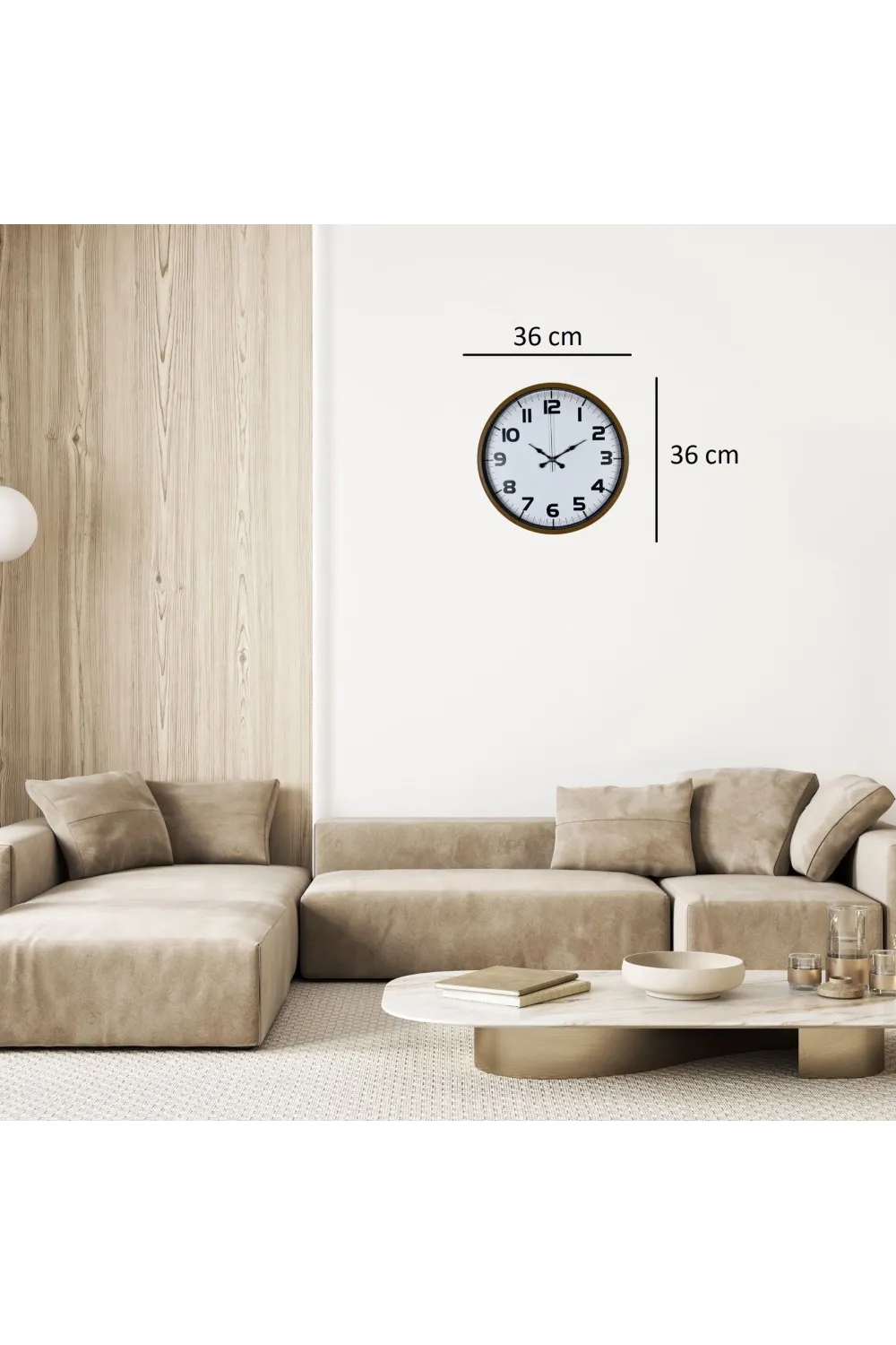 Kahverengi 36 Cm Standart Duvar Saati