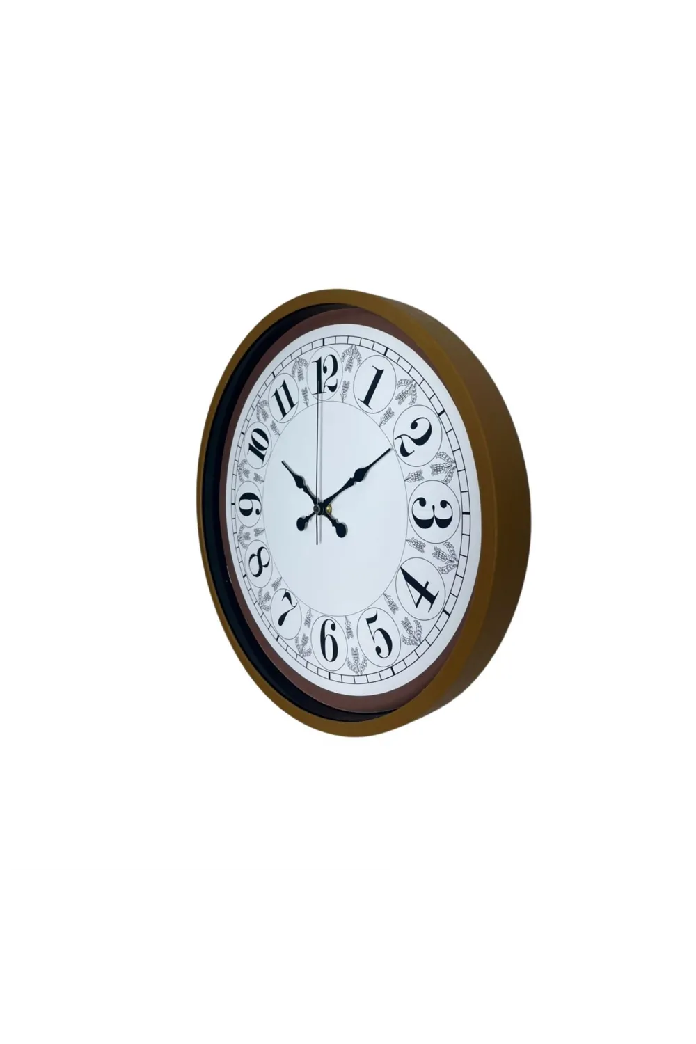 Kahverengi Motifli 36 Cm Duvar Saati