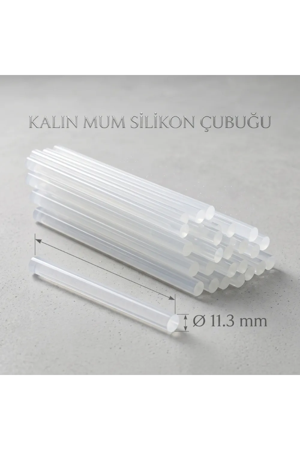 Kalın Mum Silikon Çubuğu - 11.3 mm - 1 Kilogram