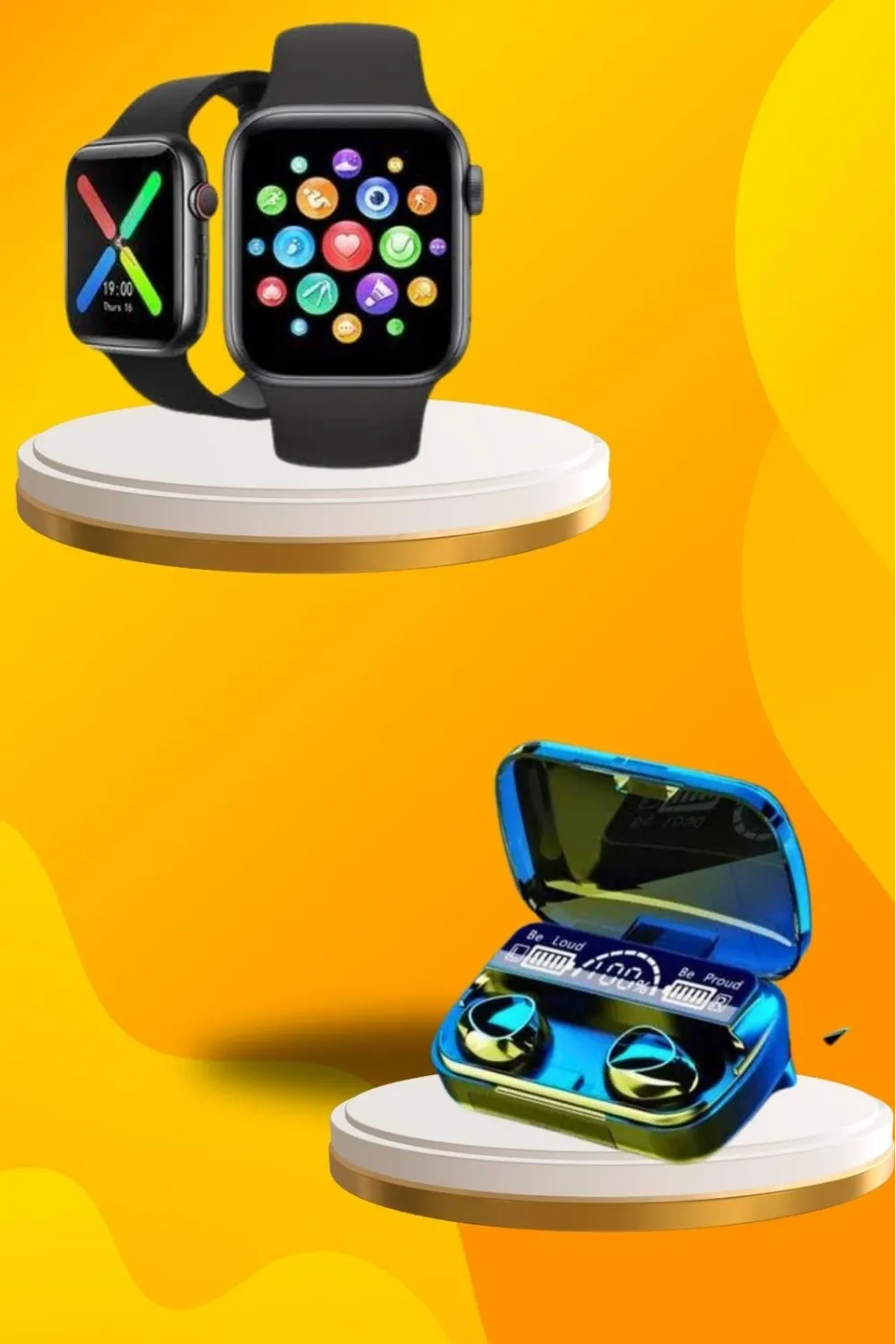 Kaliteli Akıllı Saat Ve Kaliteli Bluetooth Kulaklık Anc Özelliği Uzun Pil Ömrü