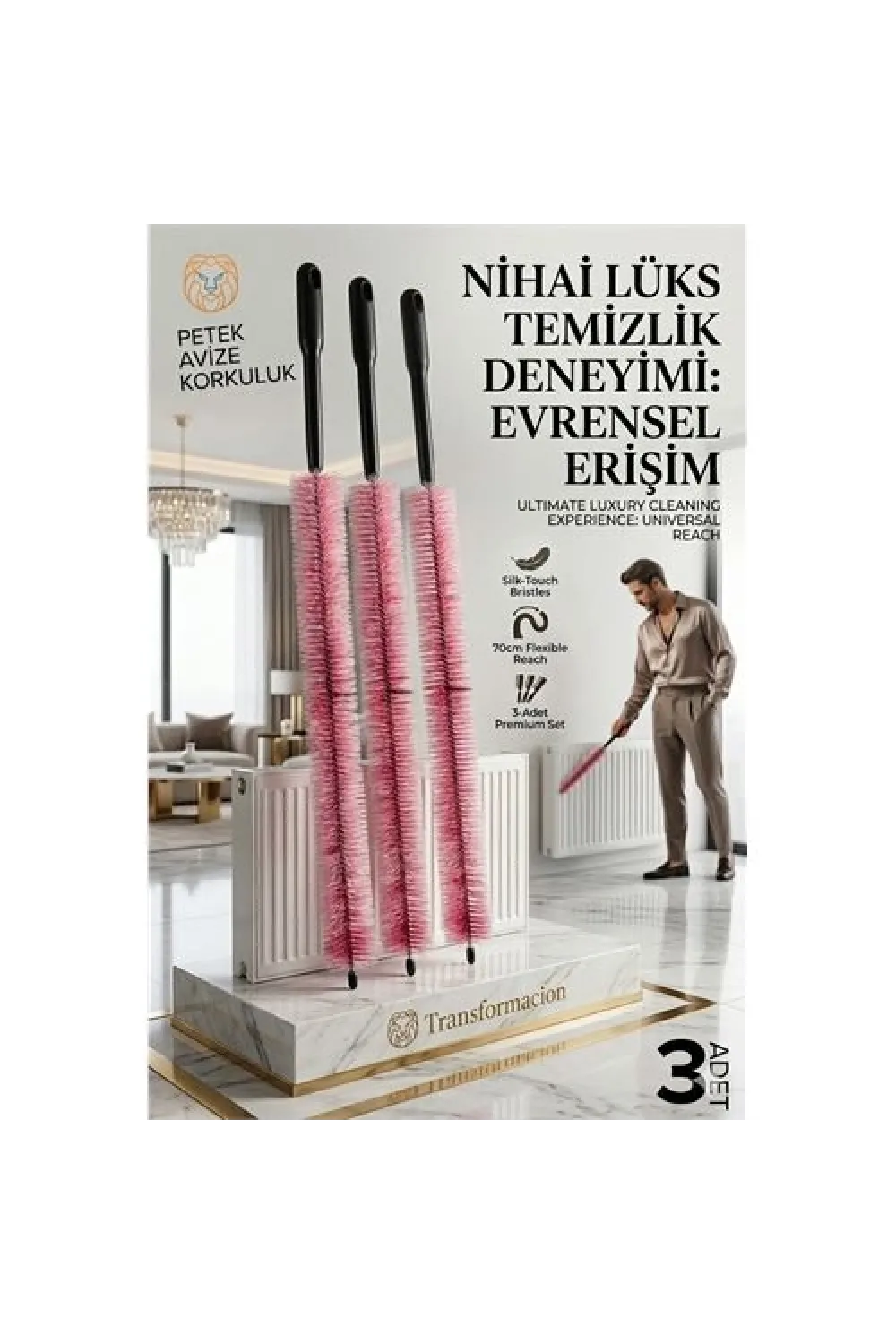 Kalorifer Petek Temizleme Fırçası 3 ADET 719753