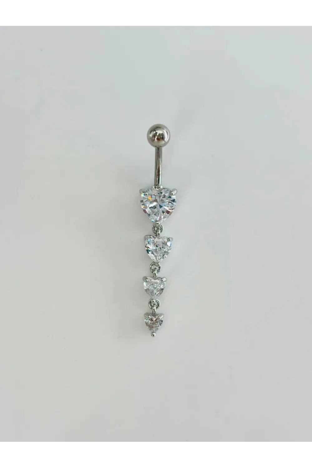 Kalp Detaylı Sallantılı Göbek Piercing - Pg0137