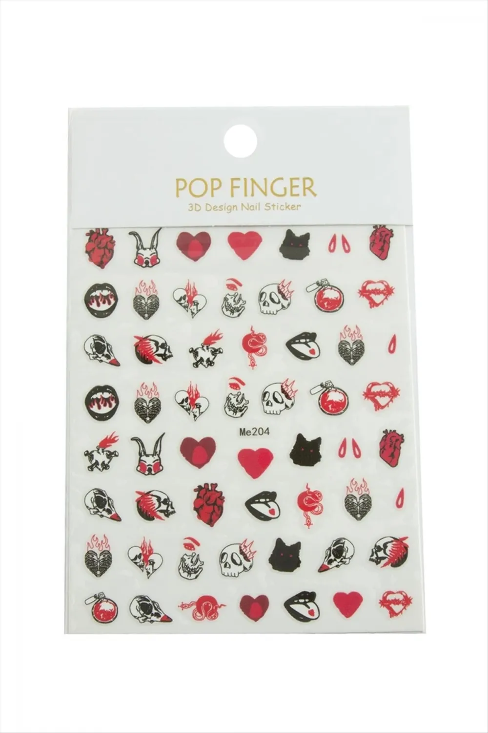 Kalp Kuru Kafa Tattoo Dövme Sticker