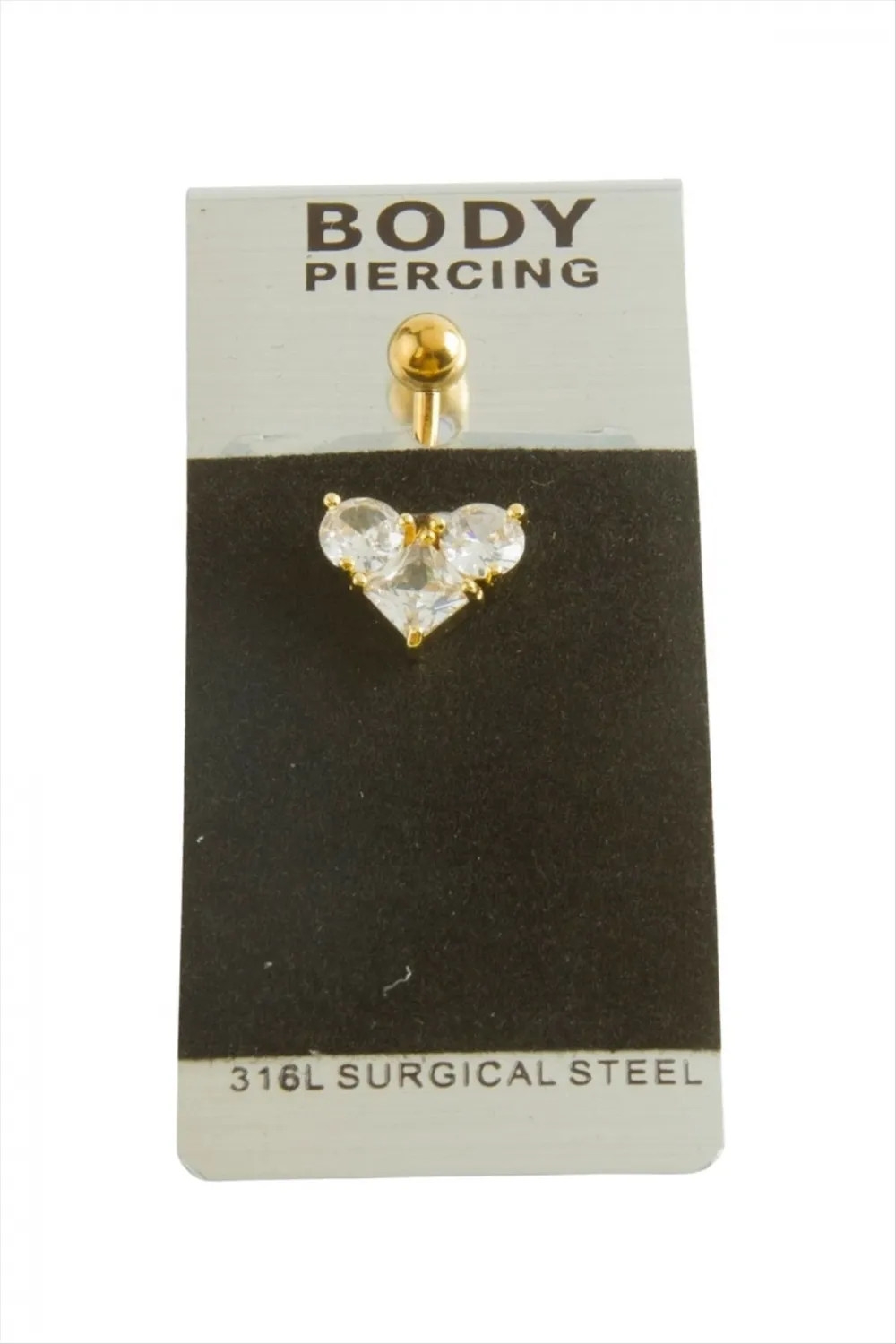 Kalp Lüks Çelik Göbek Piercing 1 Adet