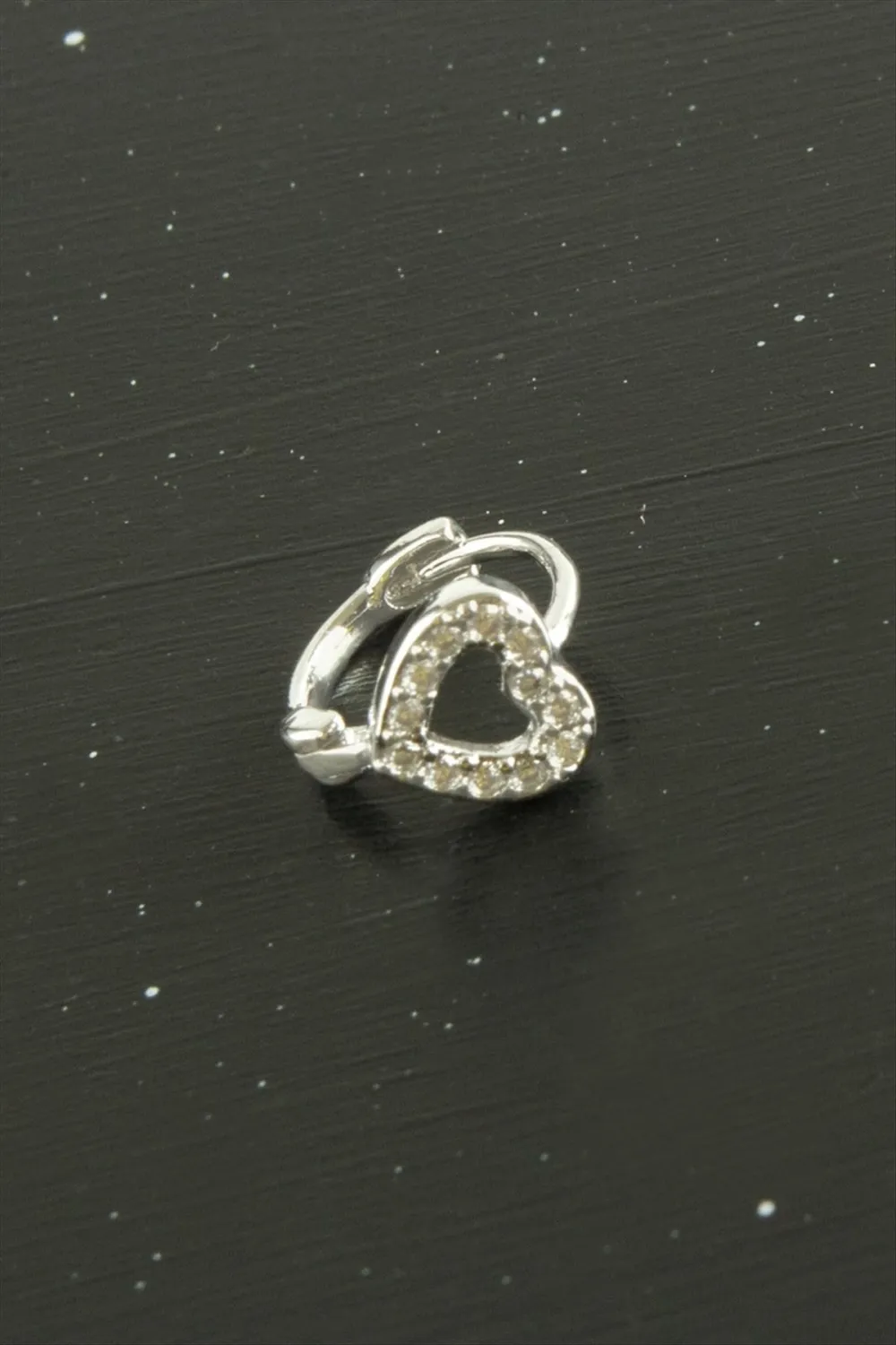 Kalp Lüks Çelik Kulak Burun Piercing 1 Adet