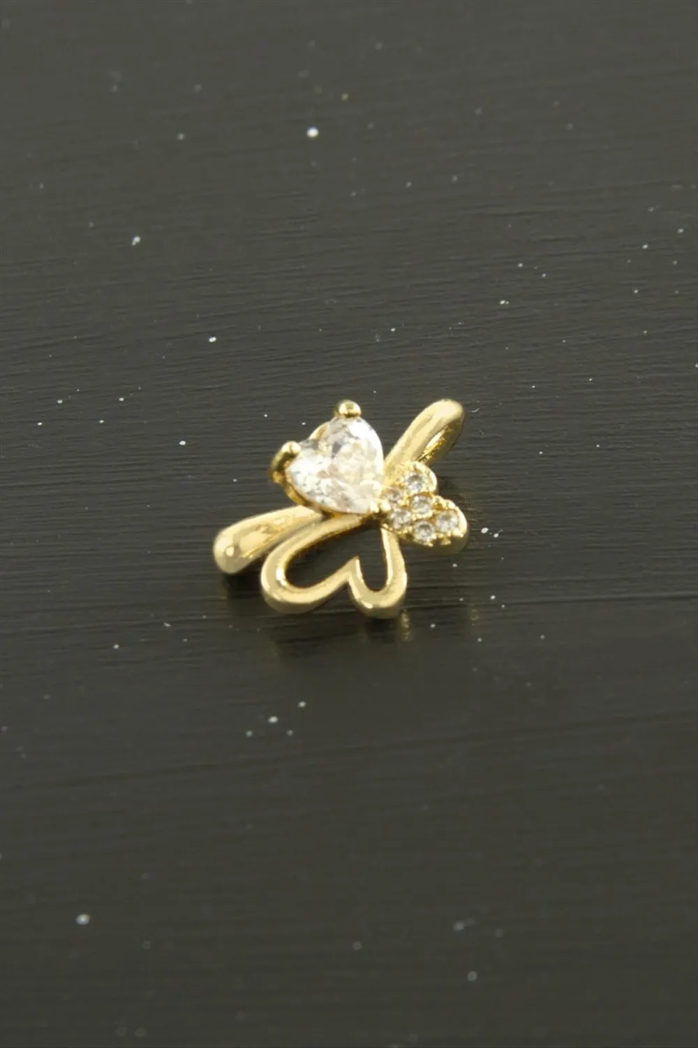 Kalp Tragus Zirkon Taşlı Piercing 1 Adet