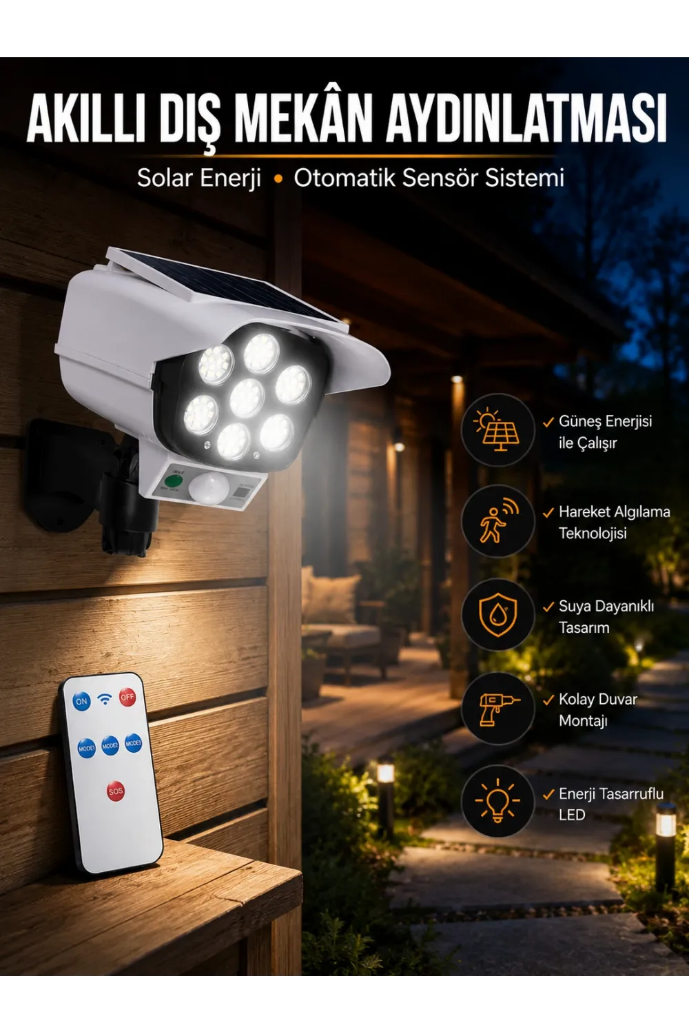 Kamera Görünümlü Solar Lamba