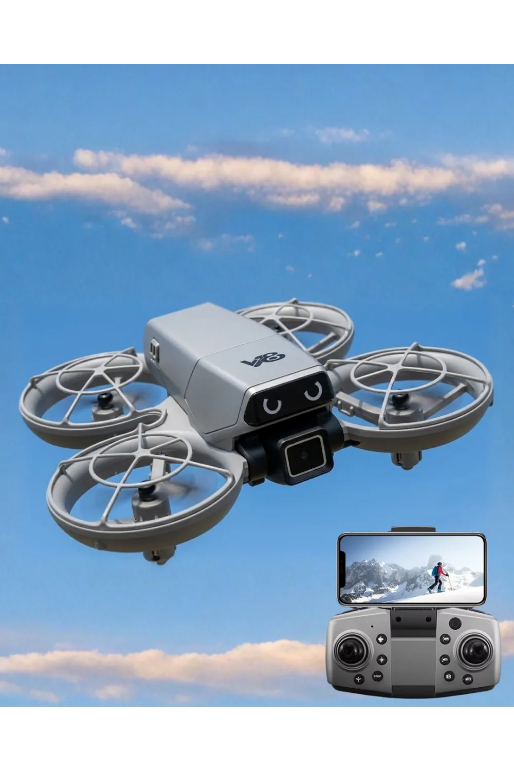 Kameralı Mini Drone Optical Flow Hover App Kontrollü