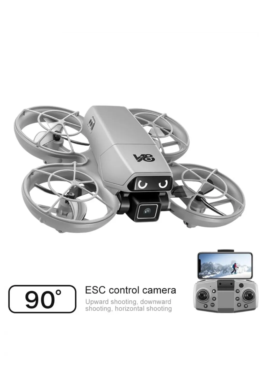Kameralı Mini Drone Optical Flow Hover App Kontrollü