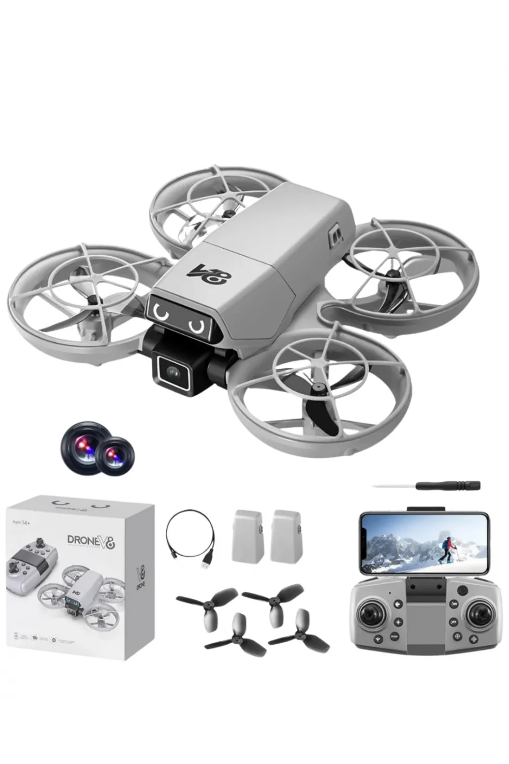 Kameralı Mini Drone Optical Flow Hover App Kontrollü