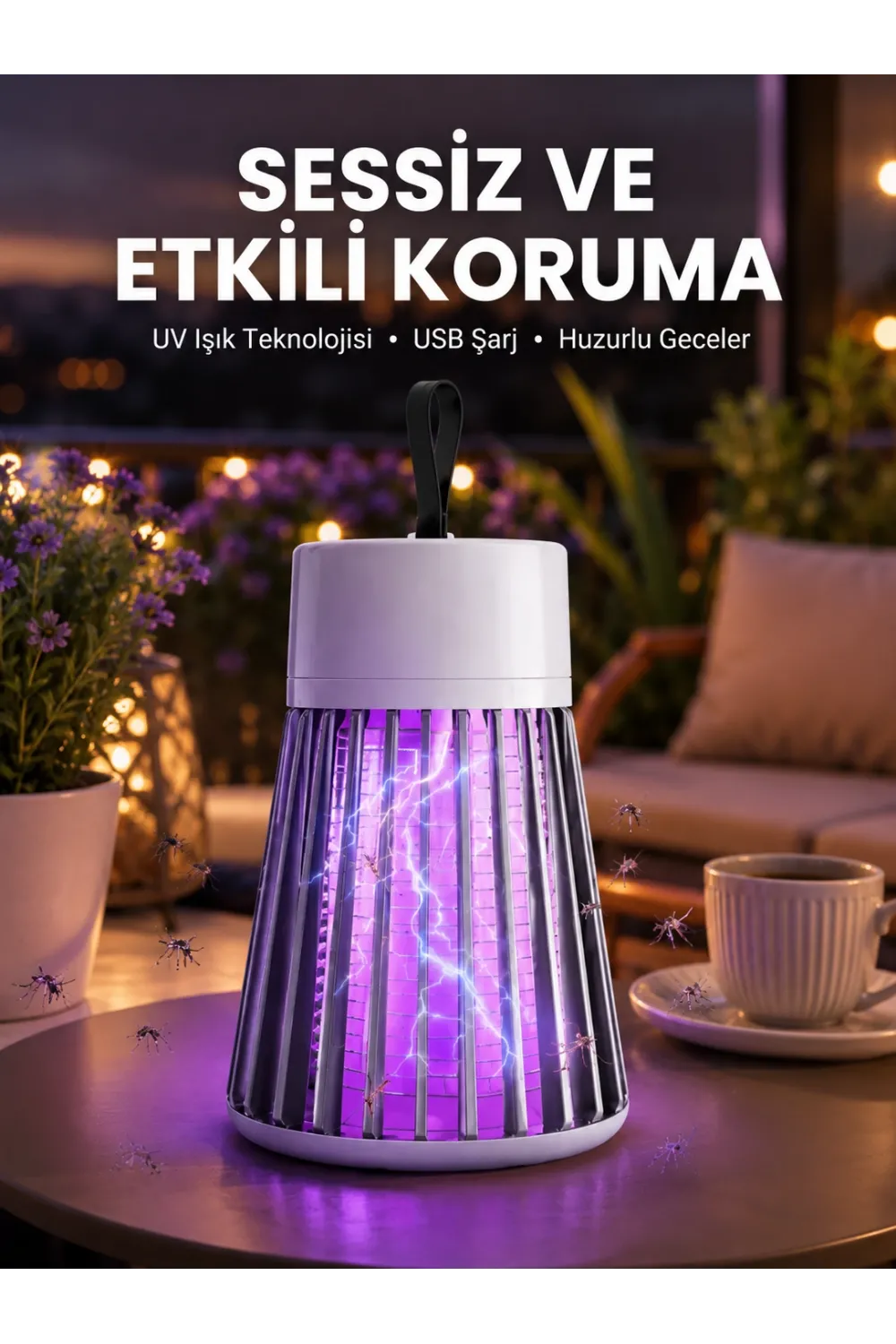Kamp Ve Bahçe İçin Şarjlı Böcek Kovucu Lamba