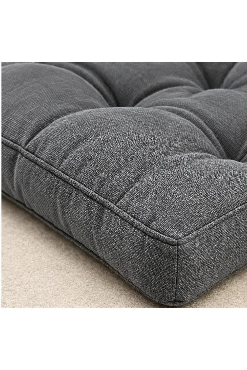 Kapitone Bank Minderi · 100 × 45 × 4 cm · Gri