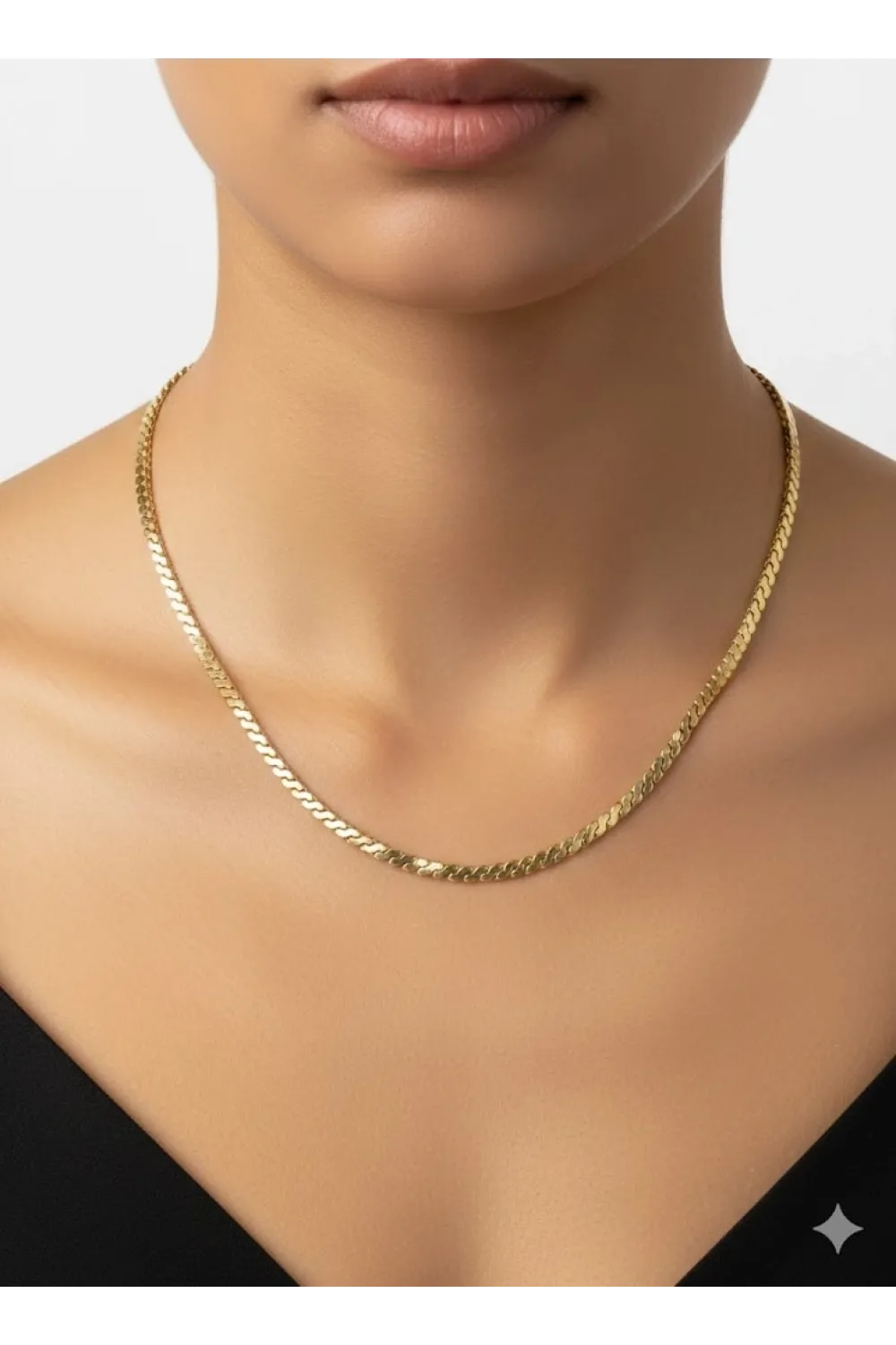   Kaplama Zincir Pirinç   Cm Kolye Zincir 60 Cm - Kl0253