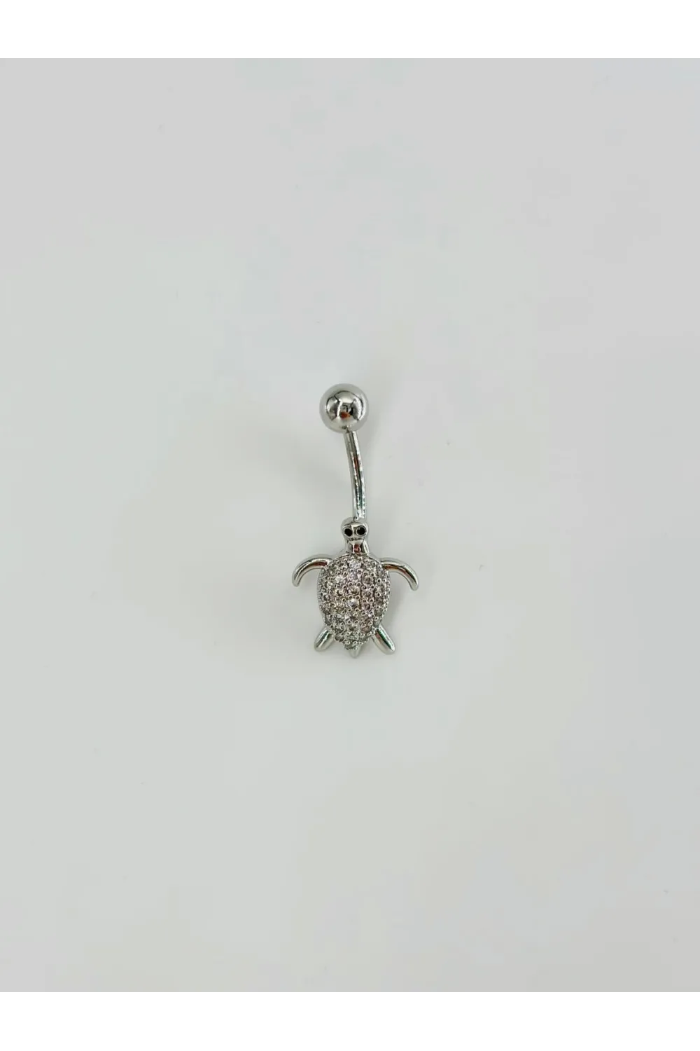 Kaplumbağa Detaylı Göbek Piercing - Pg0098