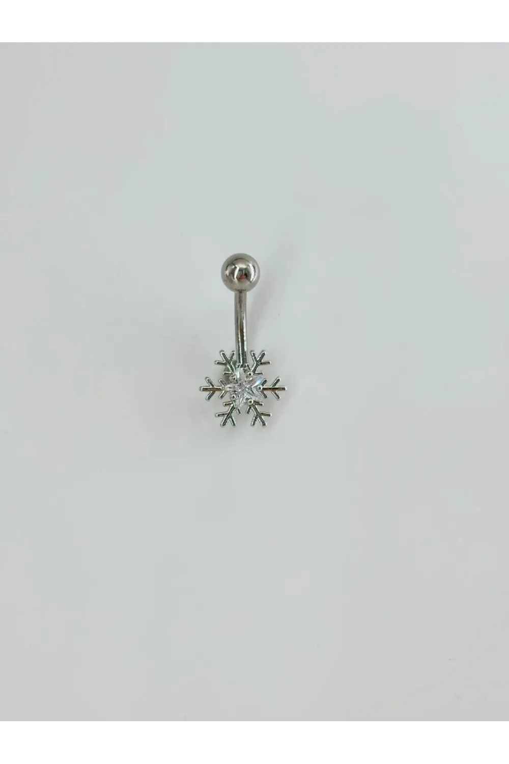 Kar Tanesi Detaylı Göbek Piercing - Pg0103