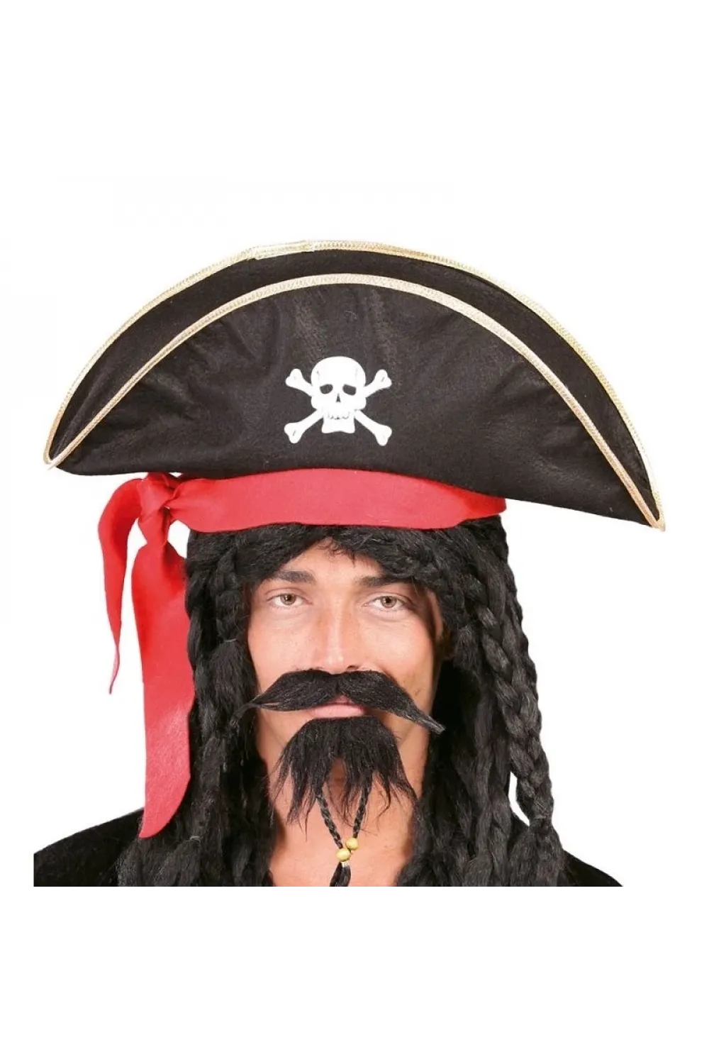 Karayip Korsanları Kaptan Jack Kadife Korsan Şapkası Yetişkin