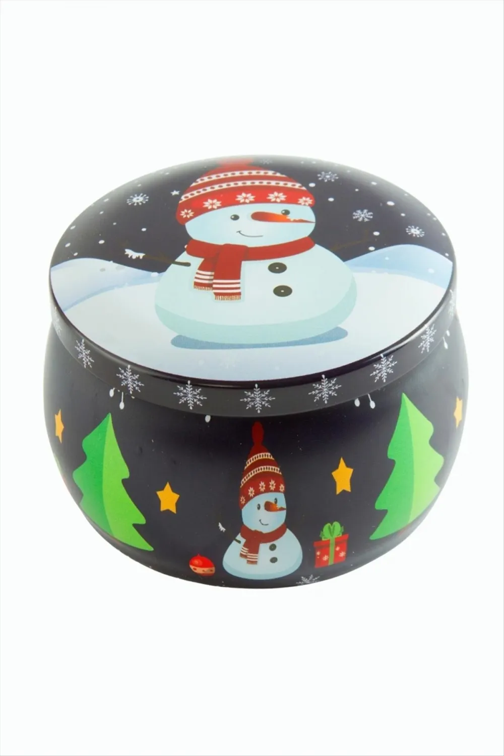 Kardan Adam Yılbaşı Kapaklı Mum 8 cm
