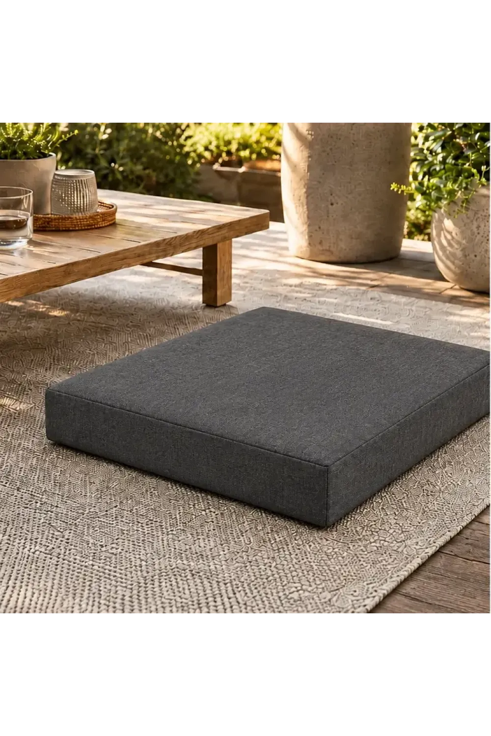 Kare Blok Minder · 50 × 50 × 7 cm · Antrasit