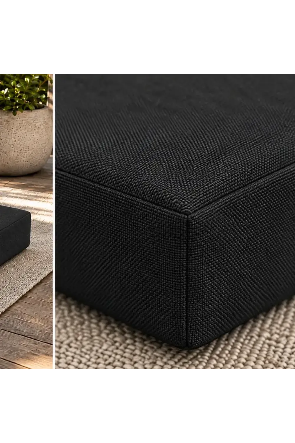 Kare Blok Minder · 50 × 50 × 7 cm · Siyah