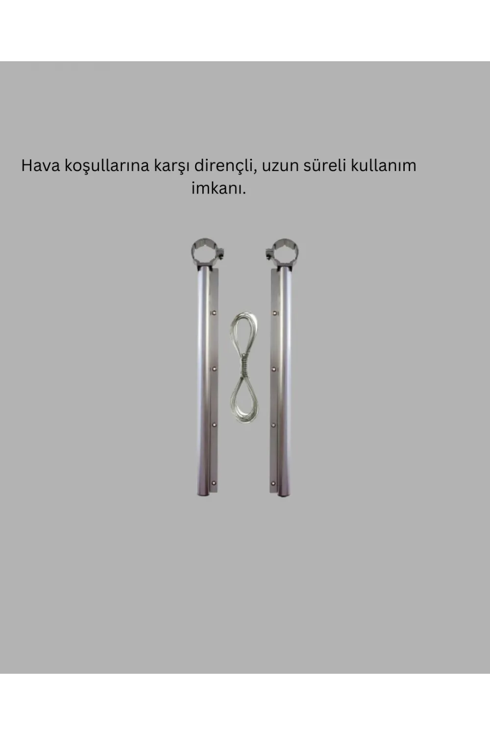 Kare Küpeşte Uyumlu Balkon Çamaşır Askısı 25x60 Cm Beyaz Pratik
