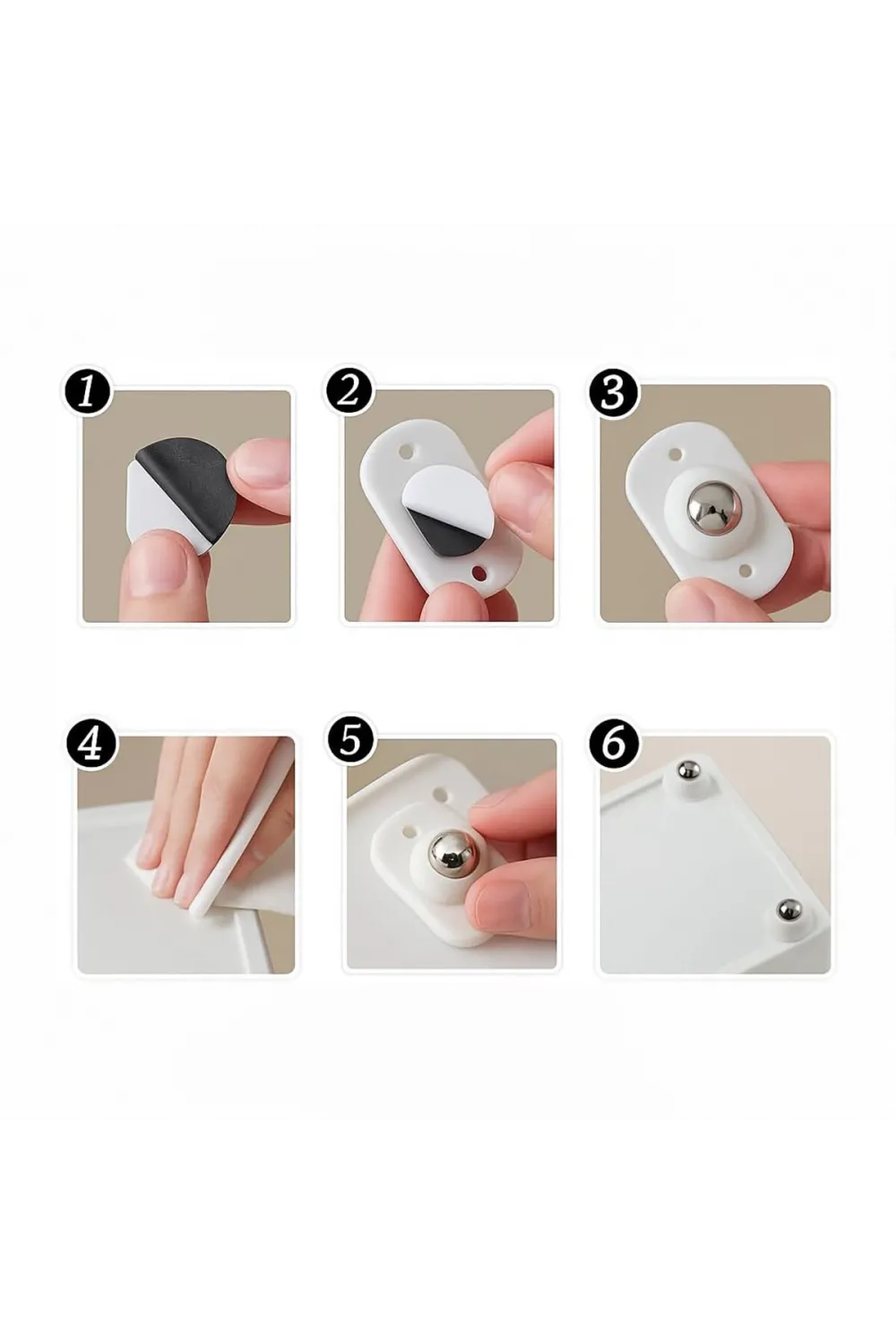 Kartelalı 4pcs Tek Bilya Tekerlekli Mobilya Eşya Taşıma Aparatı 360° 8kg Taşıma Kapasite