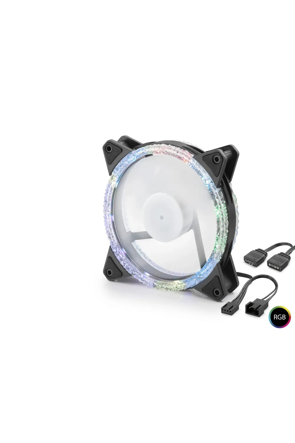 Kasa Fanı Kristal Rgb 12 Cm - Siyah ND2662