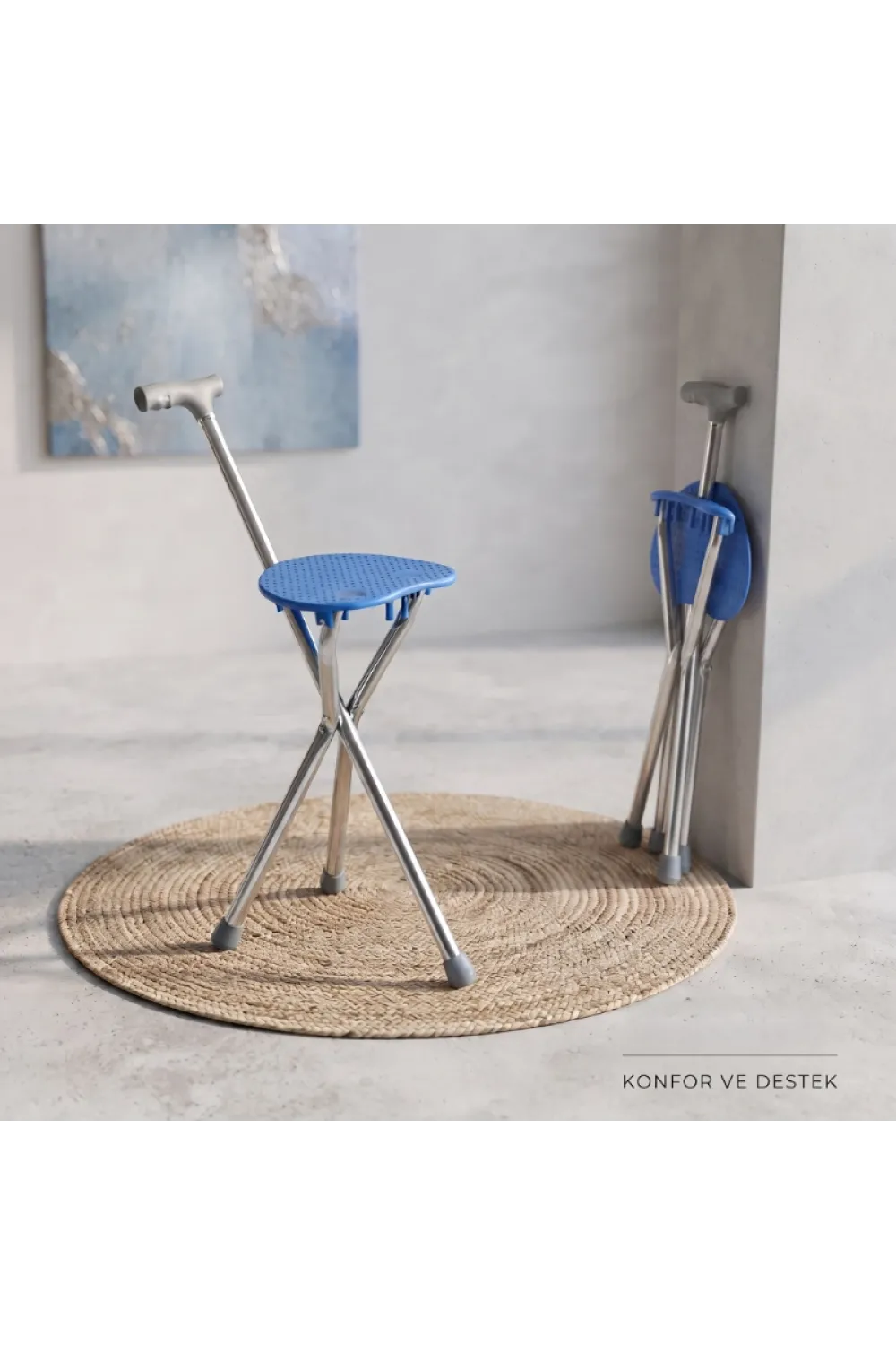 Katlanabilir Baston Sandalye - Oturaklı - 88 cm