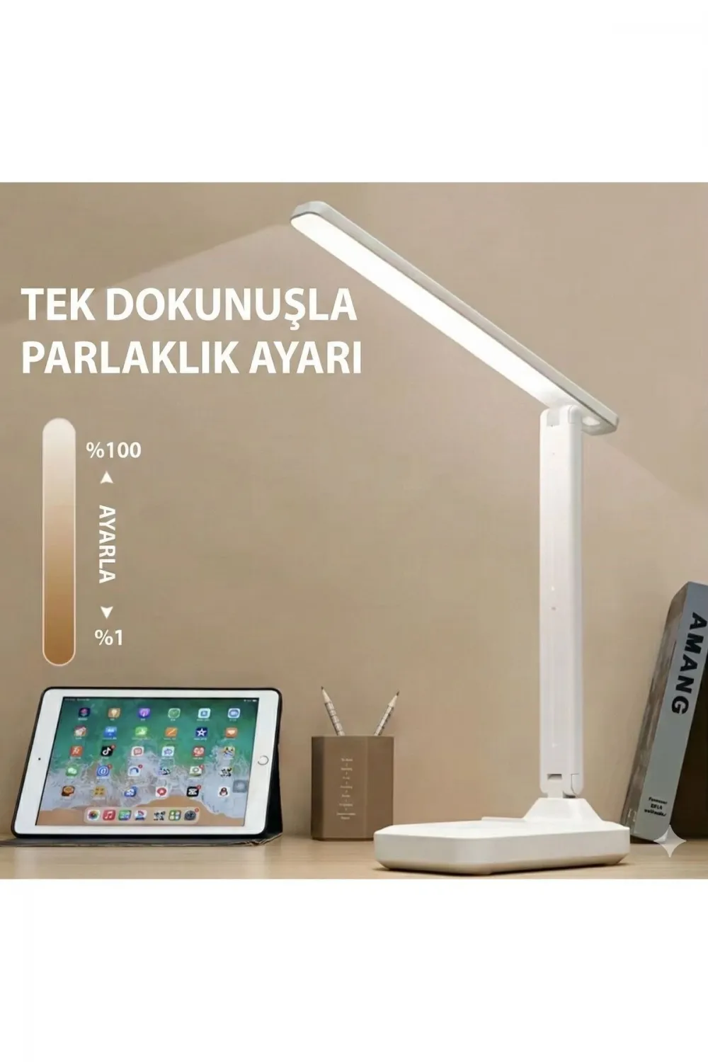 Katlanabilir Dokunmatik Kontrollü Göz Dostu Akıllı LED Masa Lambası – Enerji Tasarruflu