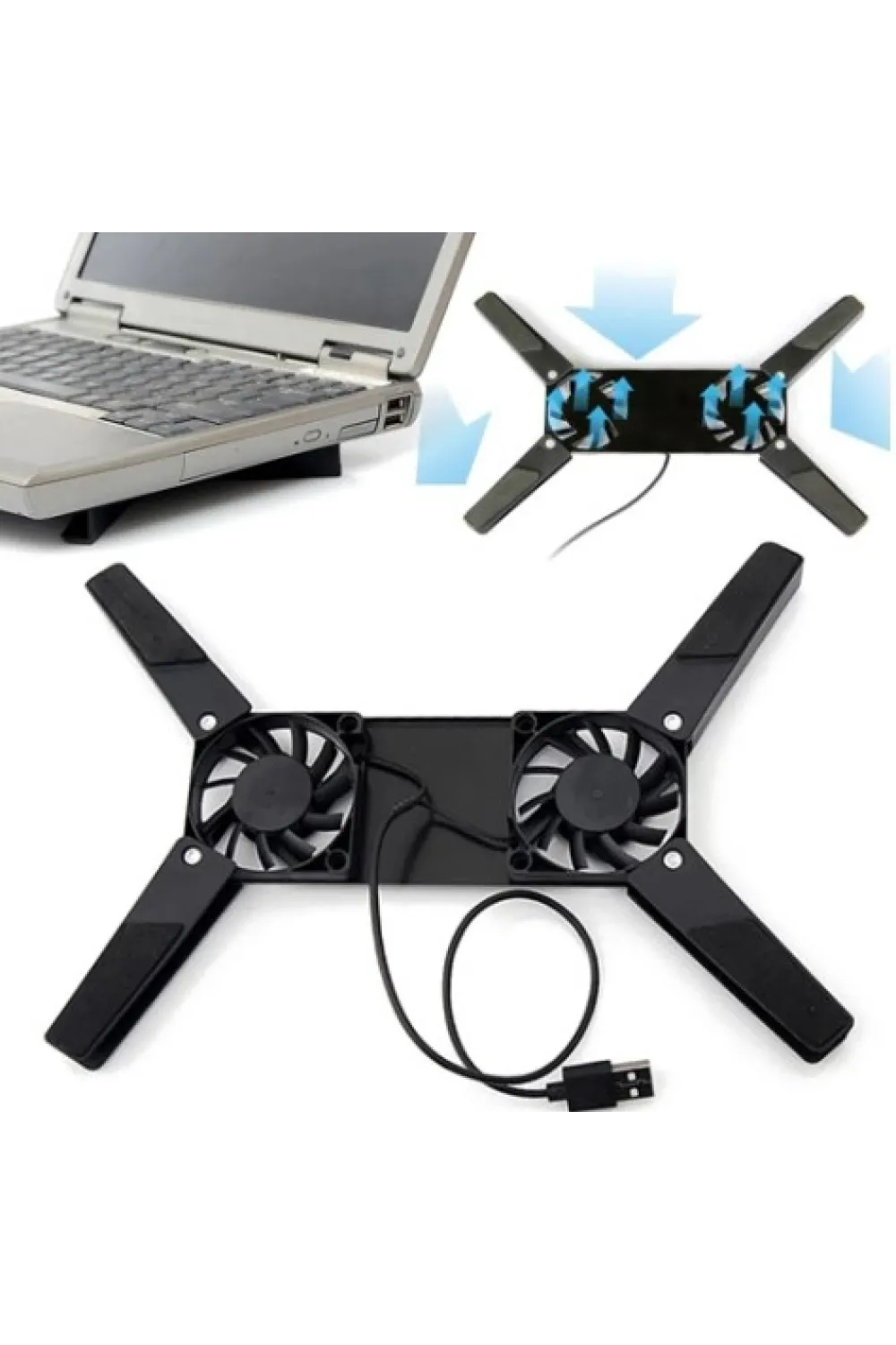 Katlanabilir Laptop Soğutucu 2 Fanlı