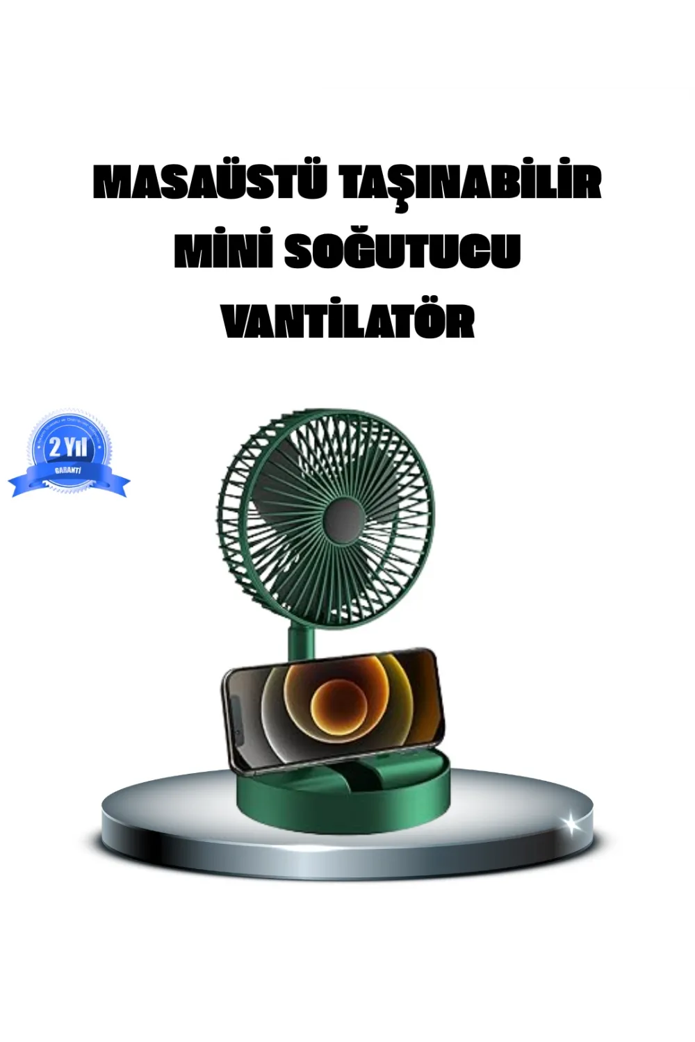 Katlanabilir Şarjlı Mini Fan 3 Kademeli Hız Ayarlı Taşınabilir
