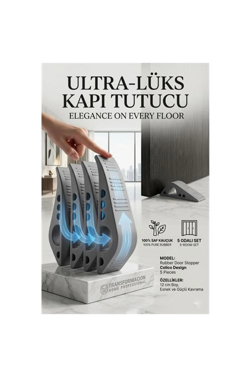 Kauçuk Kapı Stopperi Colico Design 5 Adet 718574
