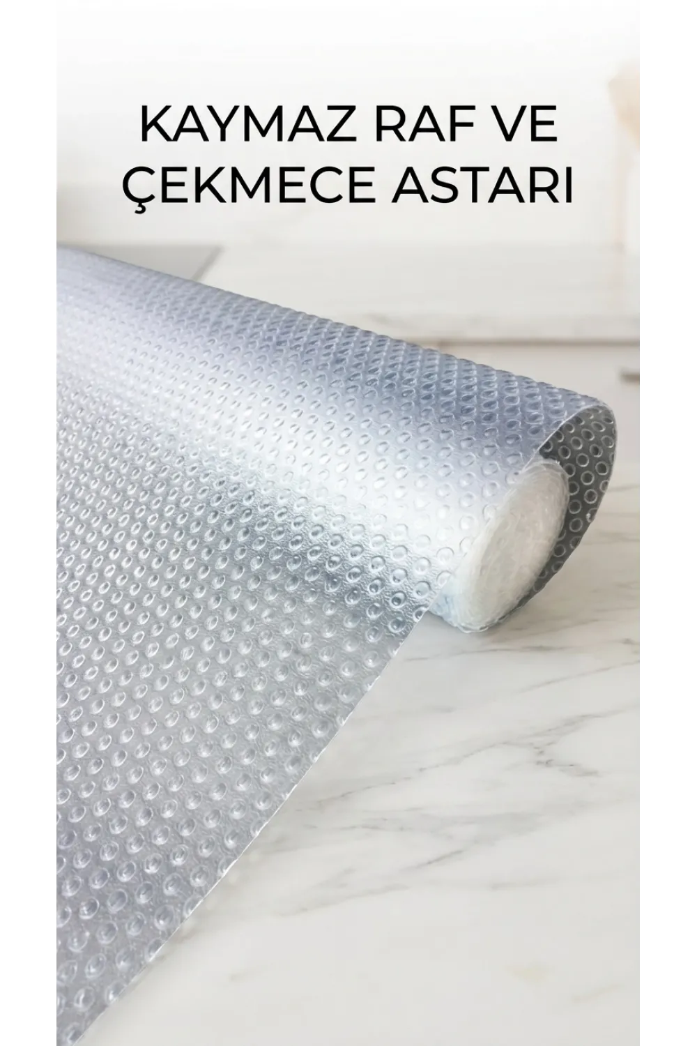 Kaydırmaz Pvc Raf Örtüsü 45x300 Cm Şeffaf Dolap İçi Koruyucu Kaplama
