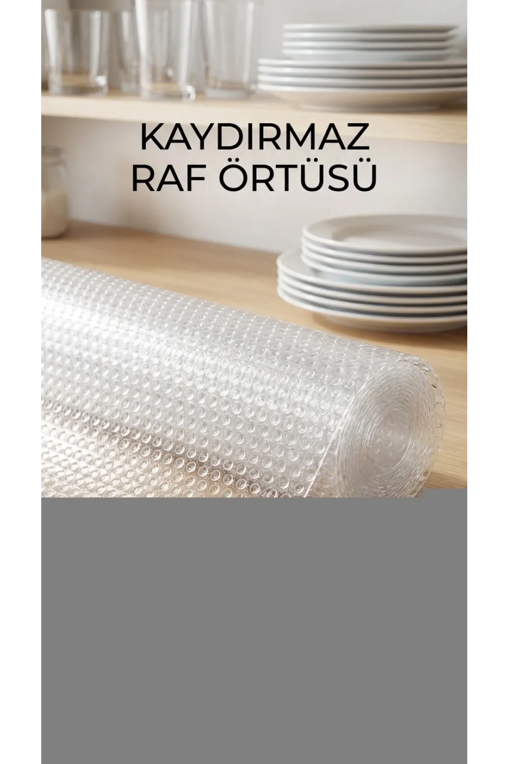 Kaydırmaz Şeffaf Pvc Raflık Çekmece Örtüsü 45x300 Cm Dolap İçi Koruyucu