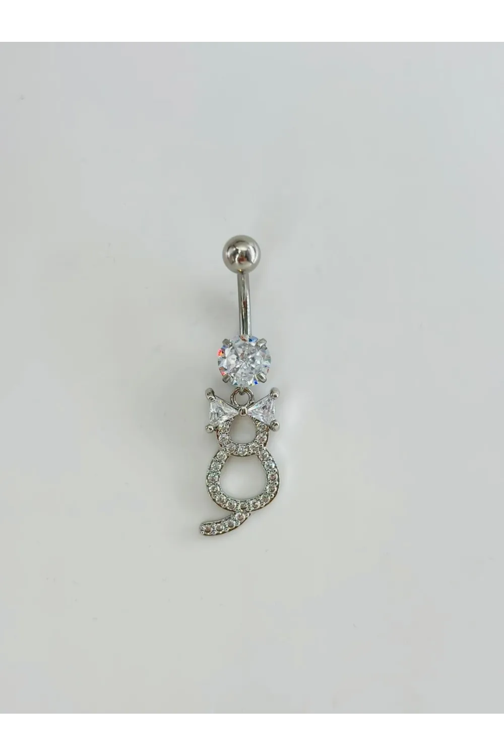 Kedi Detaylı Göbek Piercing - Pg0138