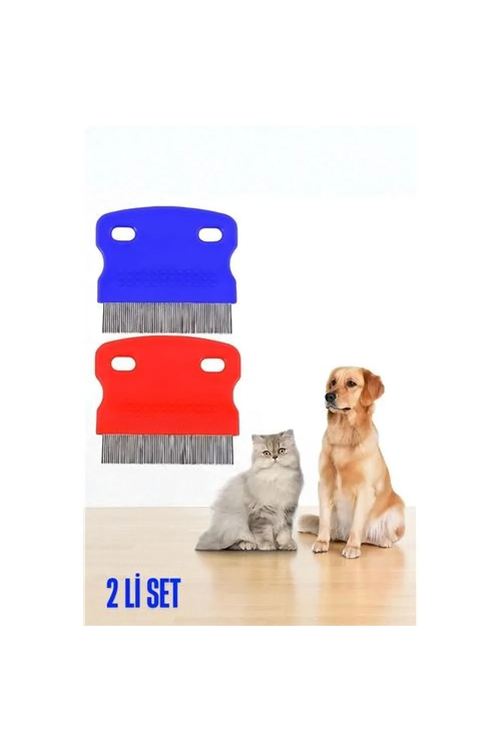 Kedi Köpek Bit Pire Tarağı Metal Uçlu Bit Tarağı 2 ADET SET 721890