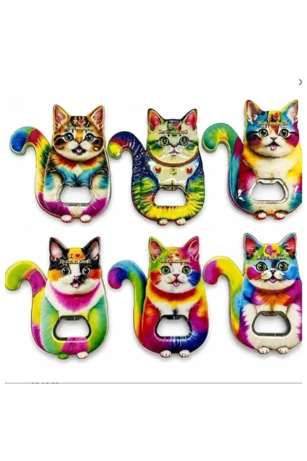 Kedi Tasarımı İstanbul Temalı Buzdolapı Süsü Magnet