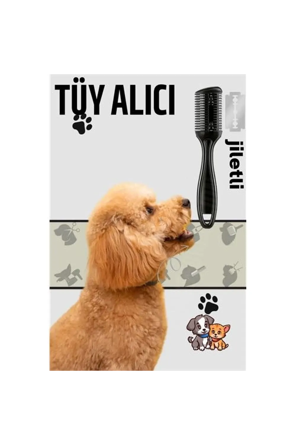 Kedi ve Köpek Jiletli Tüy Alma Tarağı