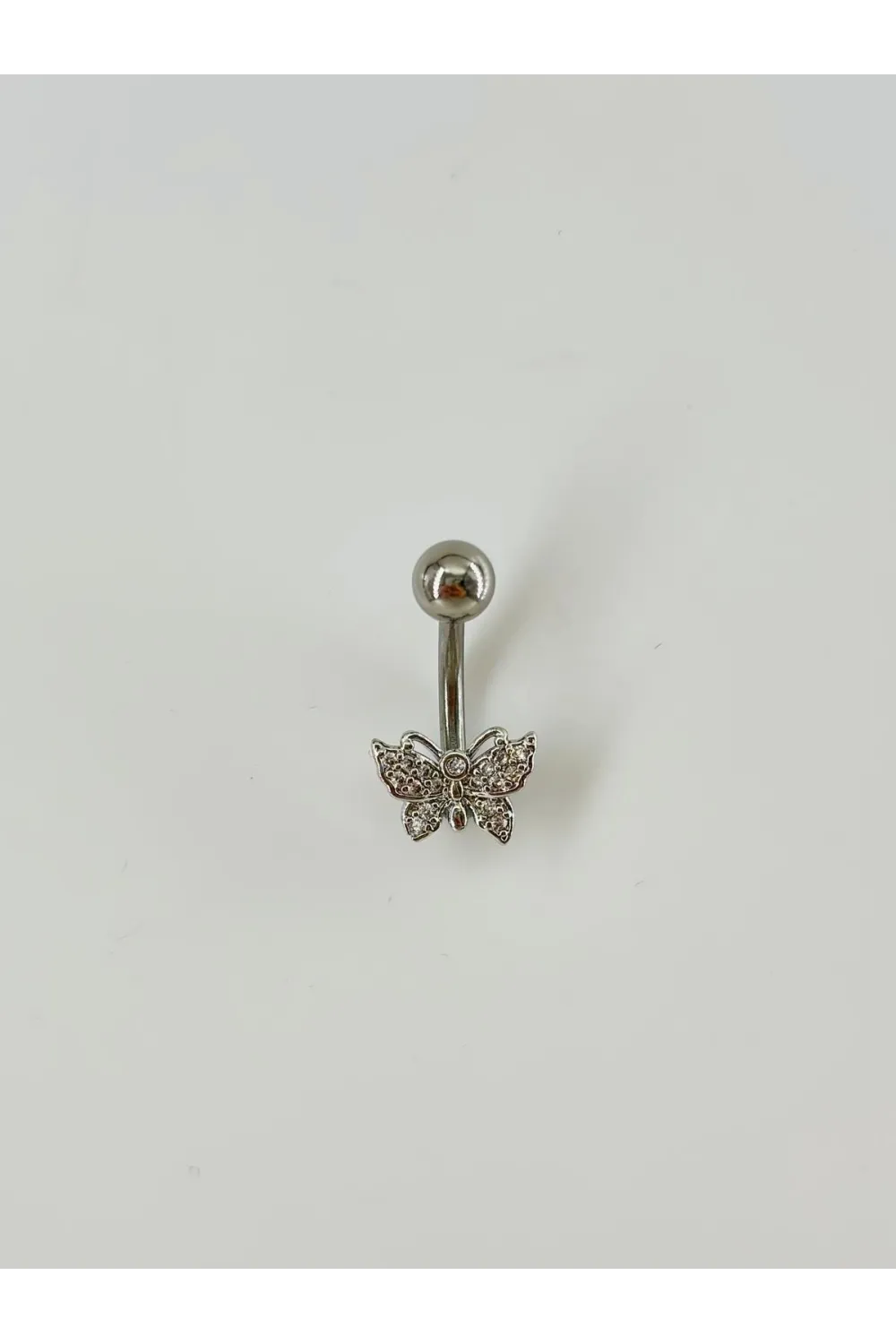Kelebek Detaylı Göbek Piercing - Pg0039