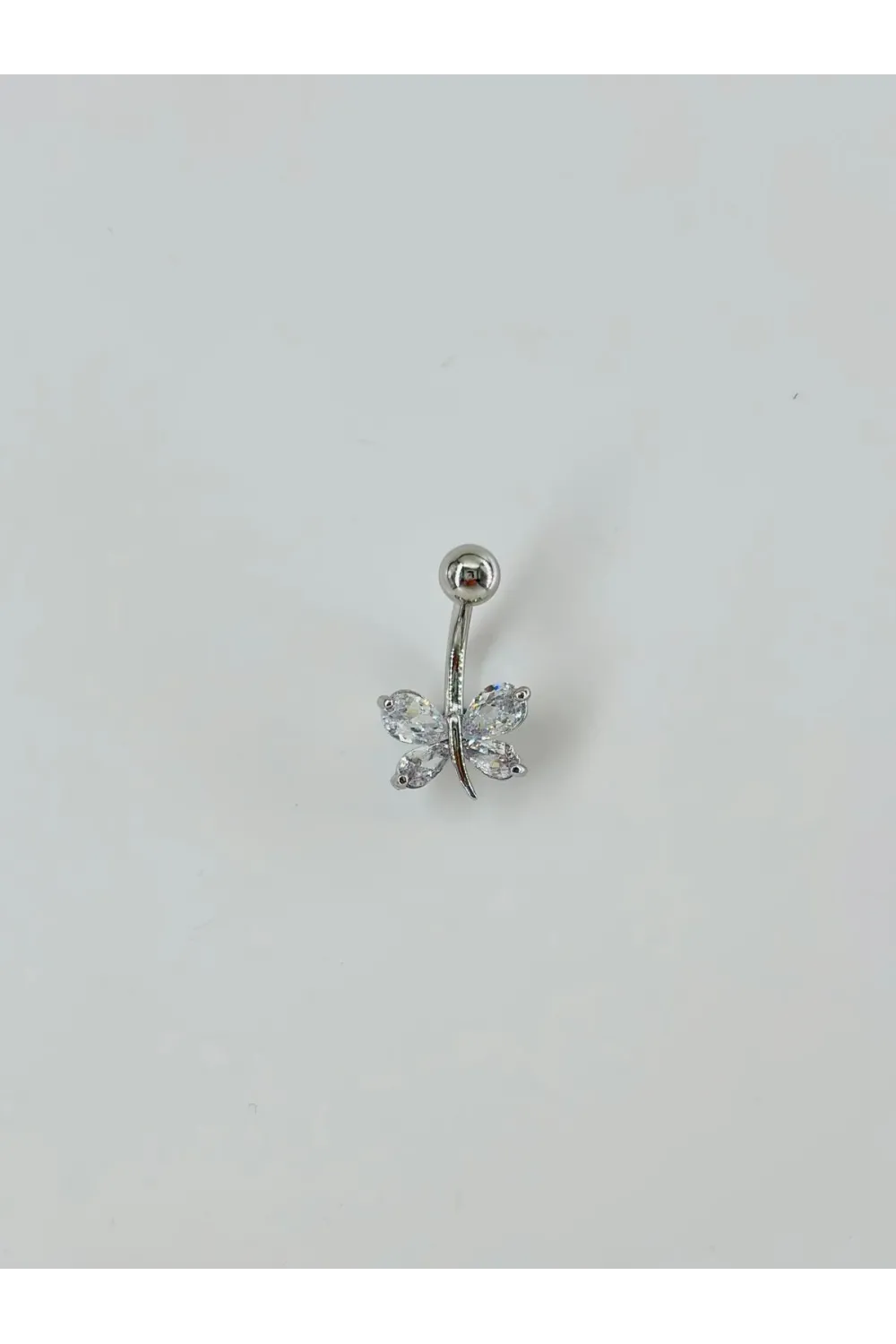 Kelebek Detaylı Göbek Piercing - Pg0043