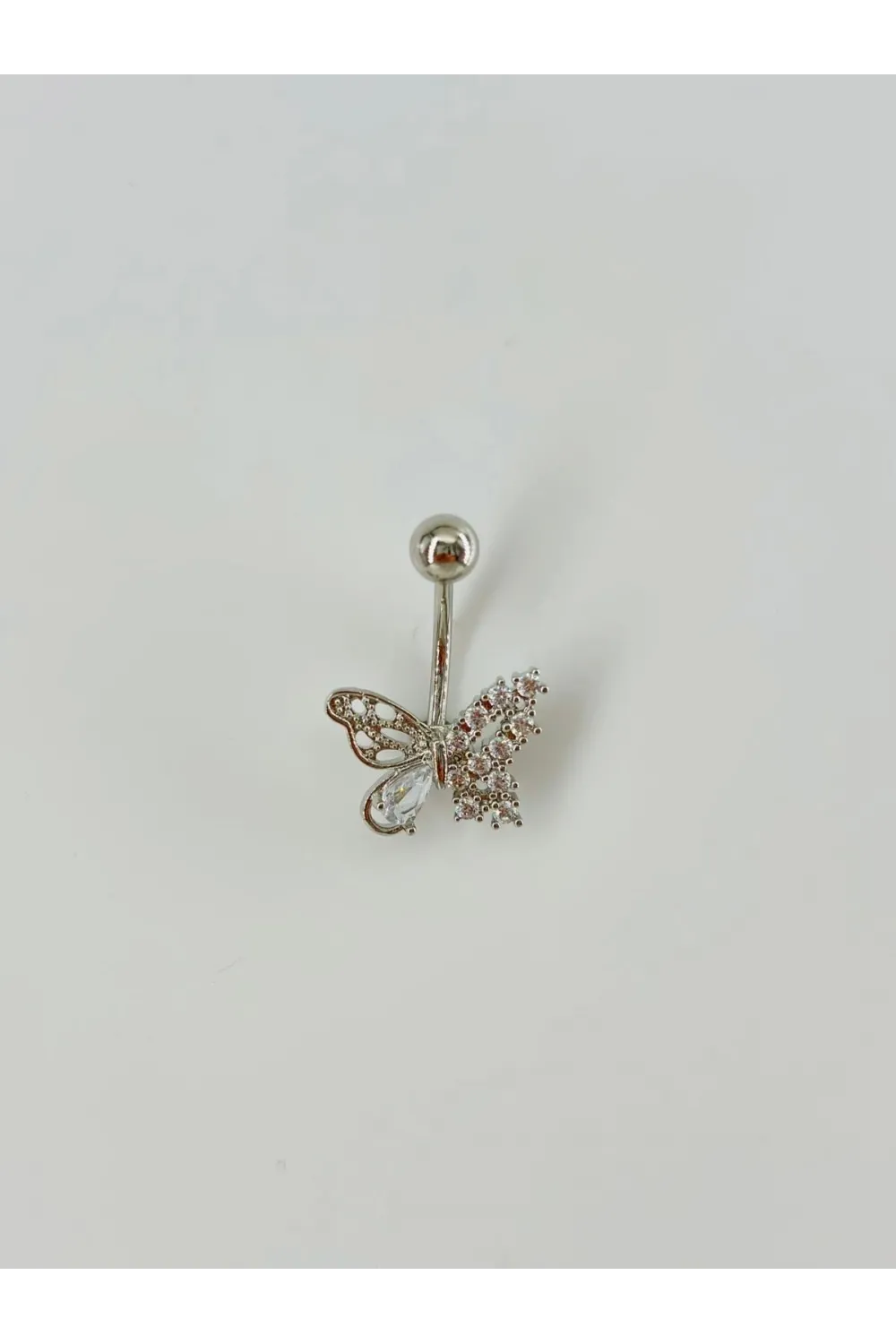 Kelebek Detaylı Göbek Piercing - Pg0050