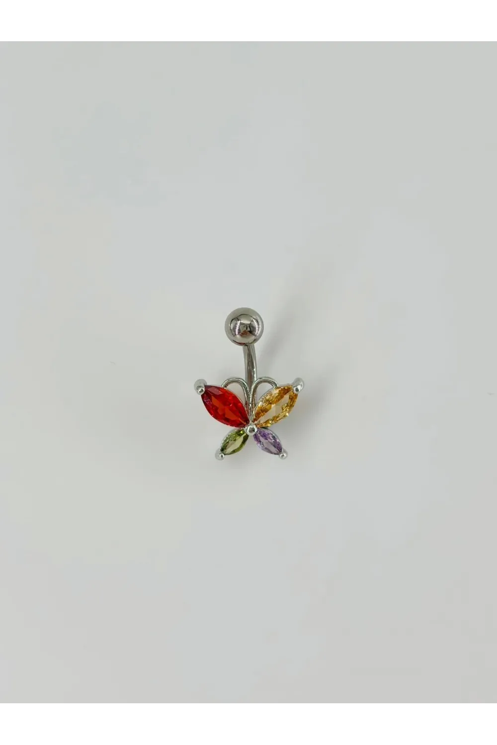 Kelebek Detaylı Göbek Piercing - Pg0053