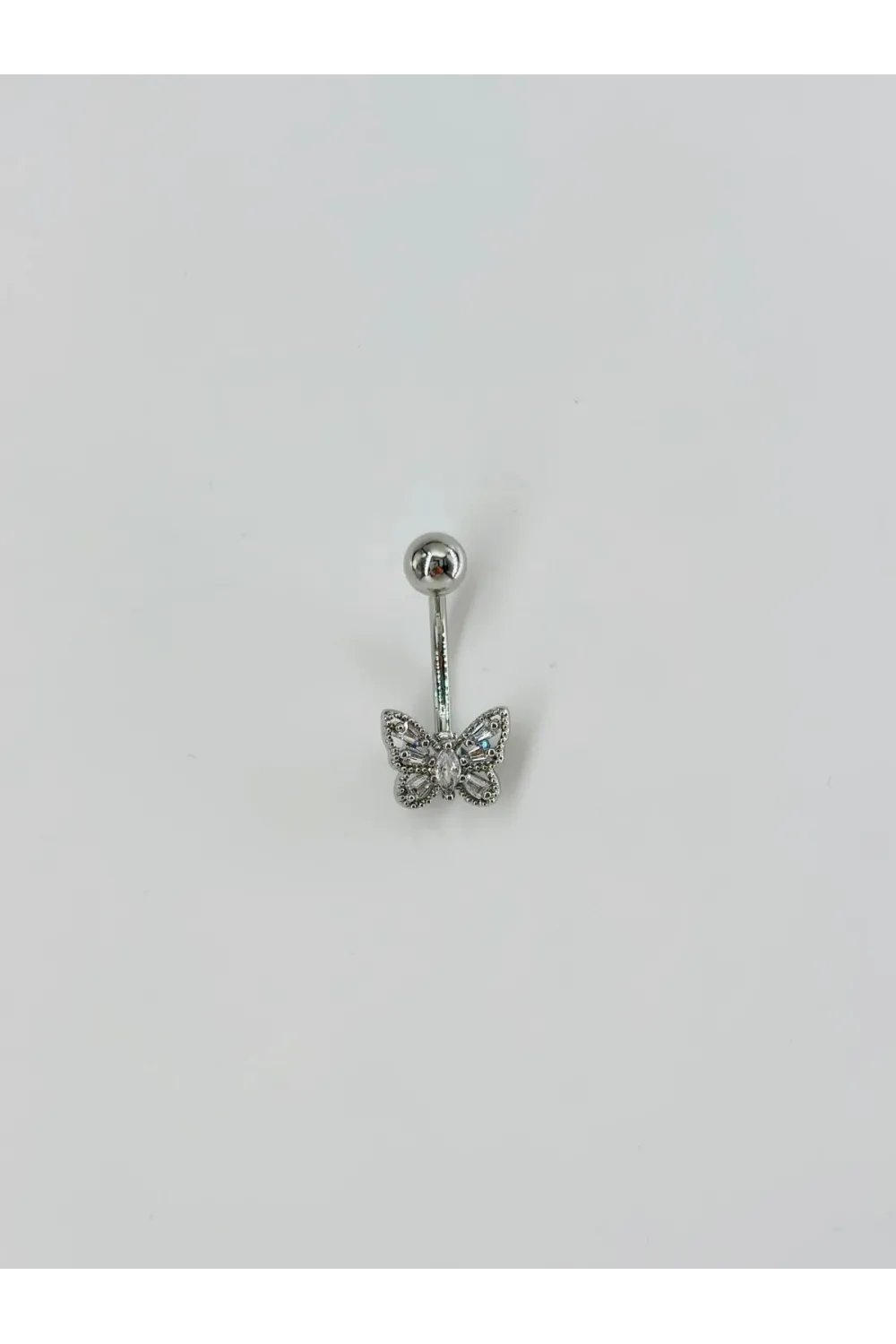 Kelebek Detaylı Göbek Piercing - Pg0077