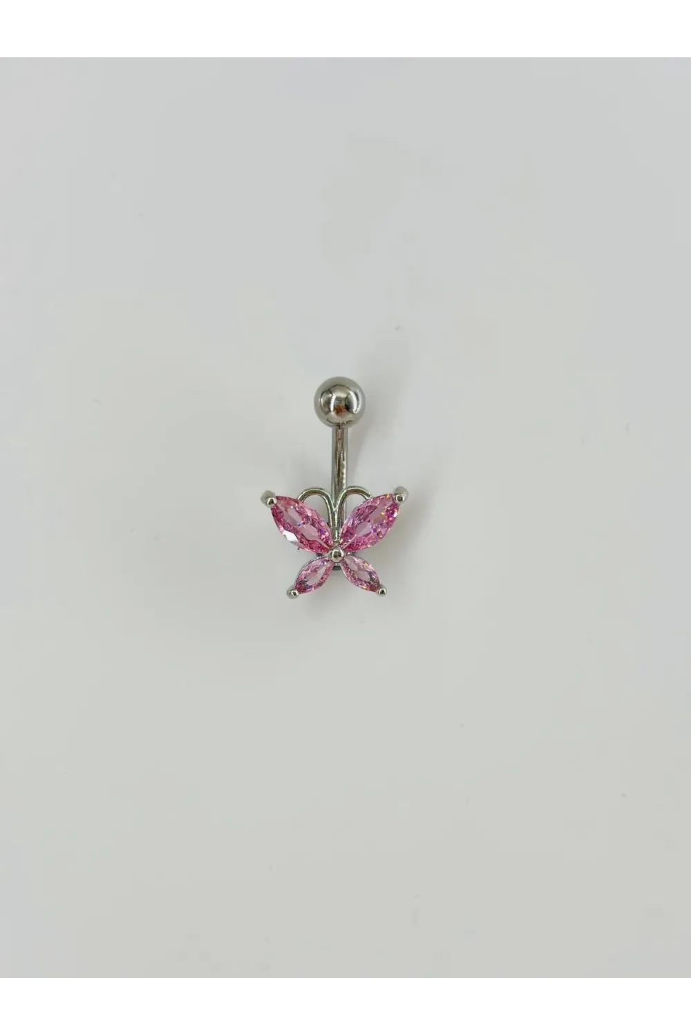 Kelebek Detaylı Göbek Piercing - Pg0087