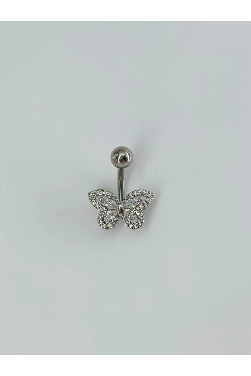 Kelebek Detaylı Göbek Piercing - Pg0112