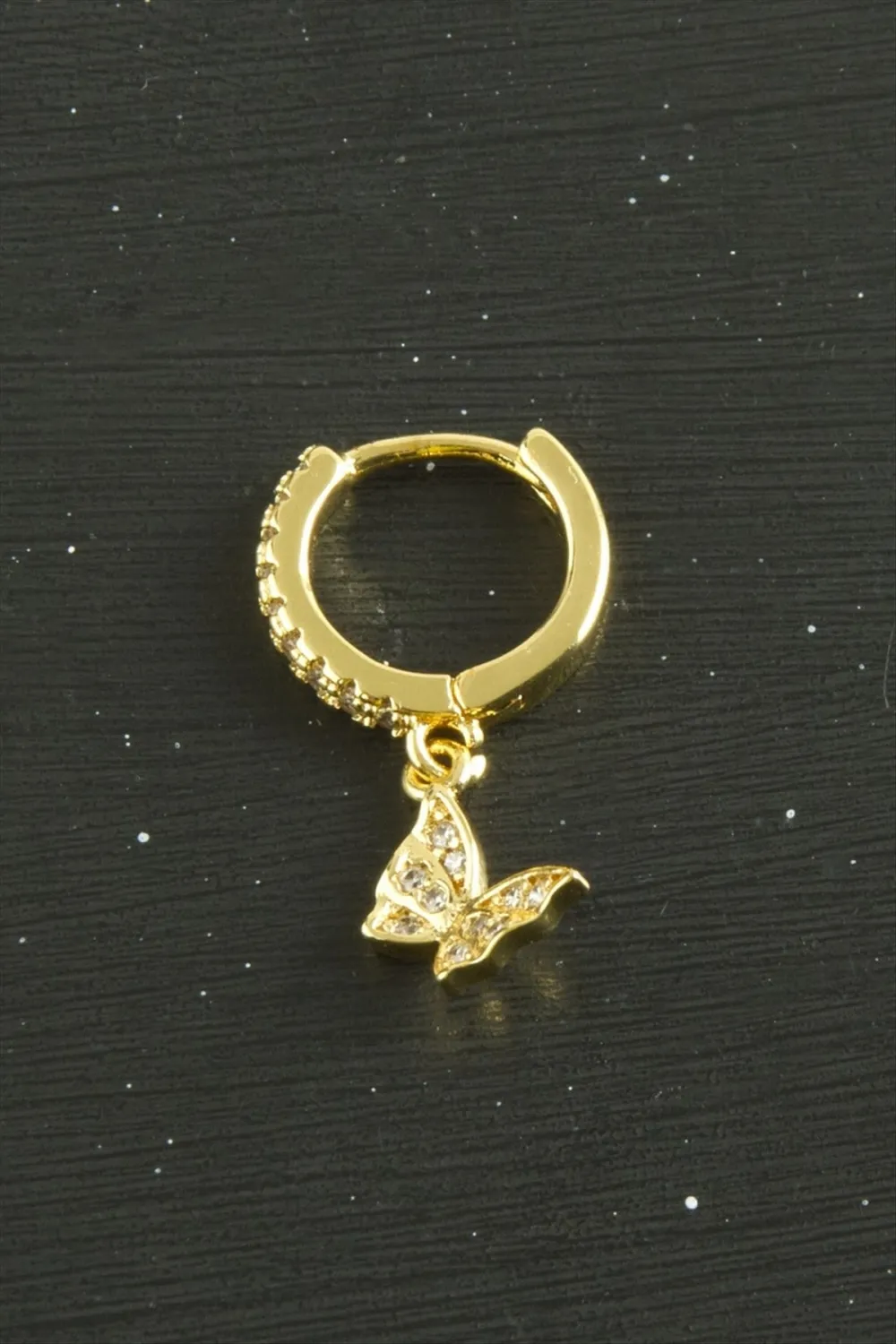 Kelebek Lüks Çelik Kulak Burun Piercing 1 Adet