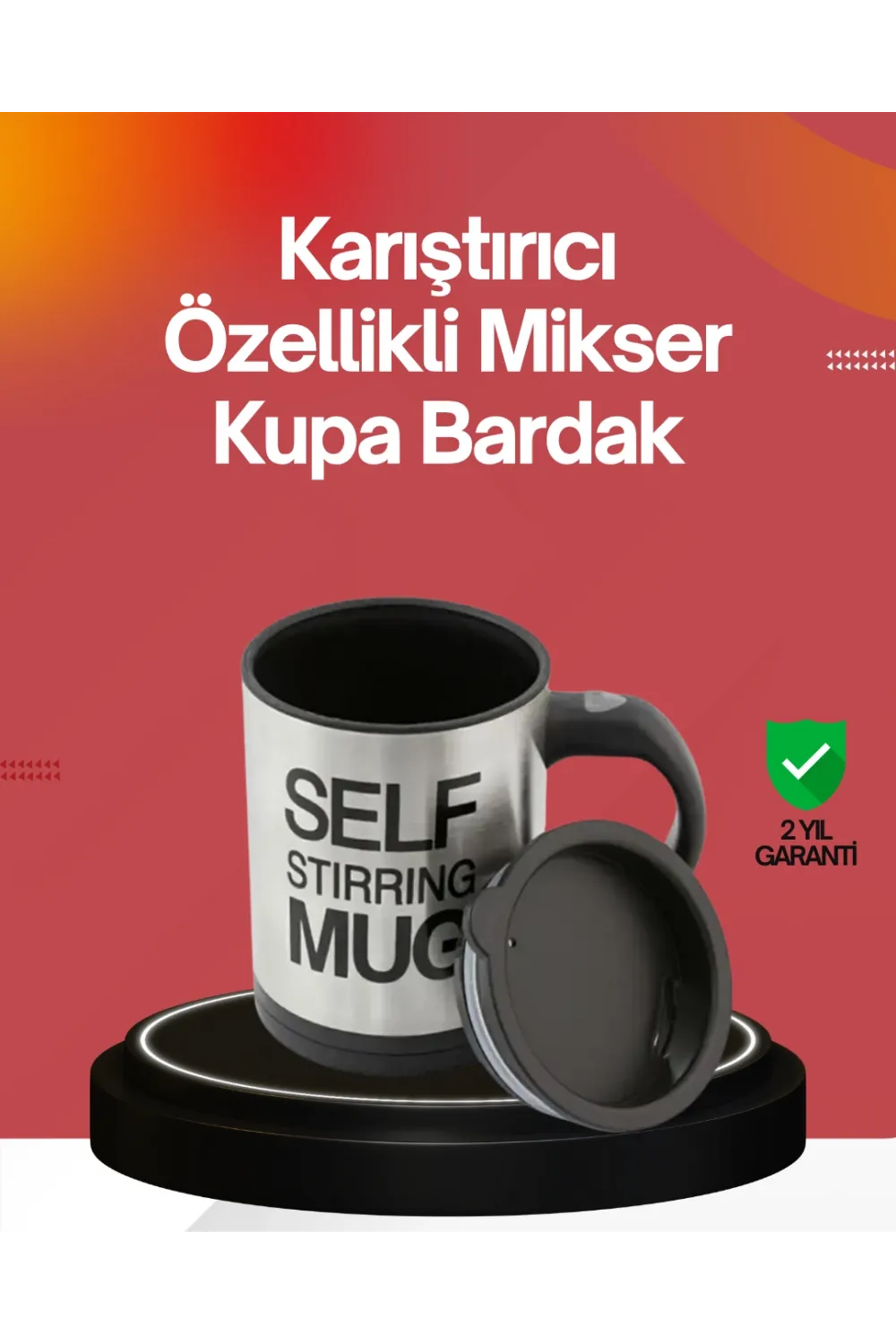 Kendi Kendini Karıştıran Termos Kupa | Güçlü Motor Ve Çift Katmanlı Isı Koruma