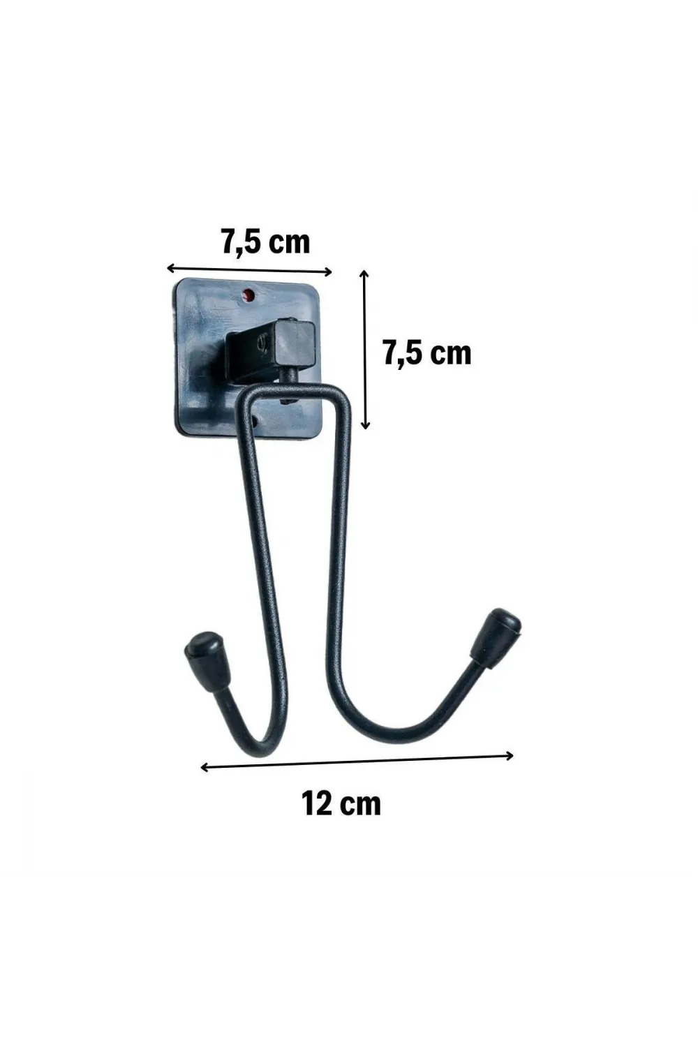 Kendiliğinden Yapışkanlı Siyah Paslanmaz Metal Bornoz Ve Havlu Askılığı
