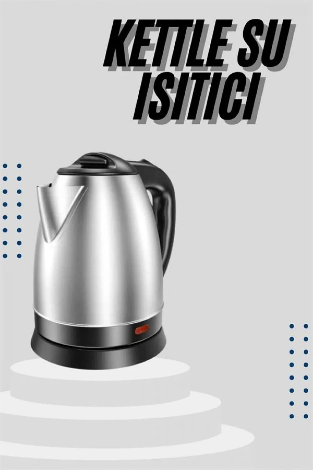 Kettle C F Tipi 220-240v Paslanmaz Çelik Elektrik Kablolu Otomatik Kapanma